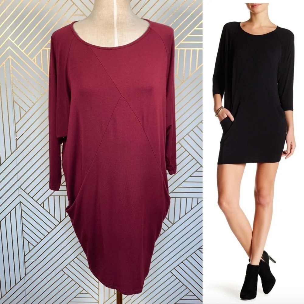 Michael Stars Dolman Sleeve Pocket Mini Dress
